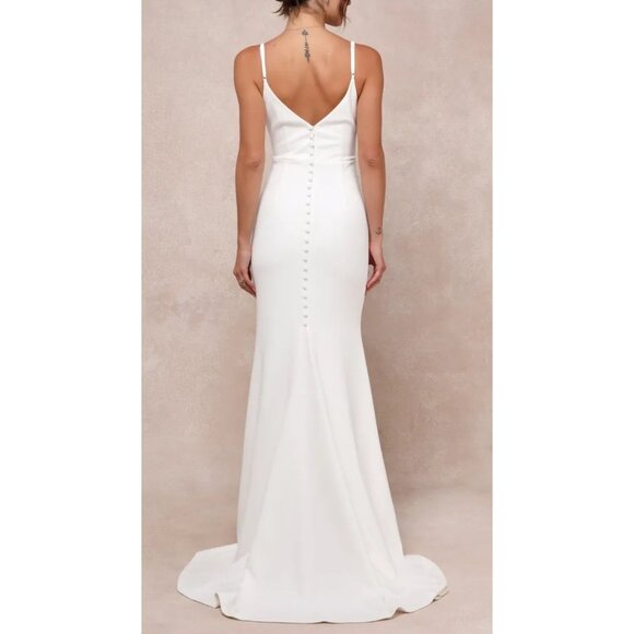 Lulus Feeling of Forever White Sleeveless Mermaid Maxi Dress Sz Medium White - Picture 1 of 14